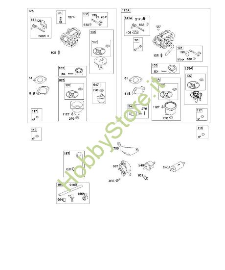 C - Carburatore, alimentazione carburante B&S - 40 €¦ 401577-5130-B1 brand Stihl